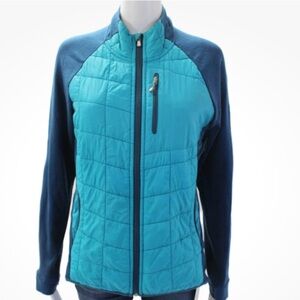 SMARTWOOL L Blue Merino Wool Smartloft Divide PhD Quilted Jacket Thumbholes